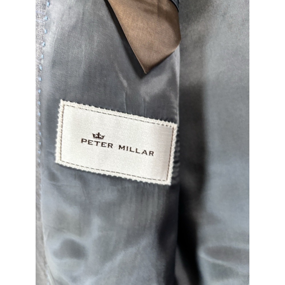 Peter Millar 48R 100% Wool Suit Gray Glen Plaid Jacket & Pants (39x28.5) Canada - Picture 5 of 16